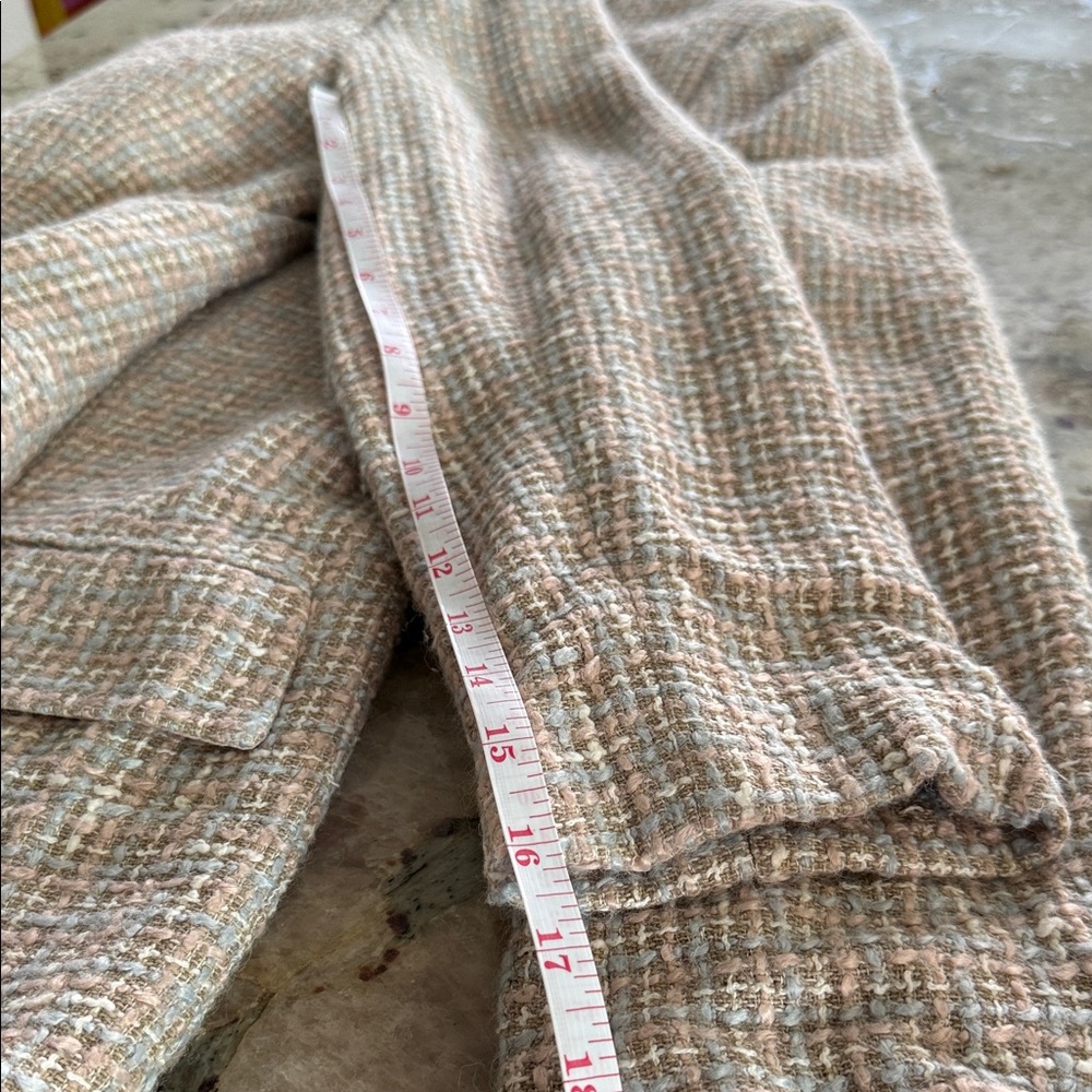 Tahari Light Pink and Green Tweed Blazer - Picture 13 of 14